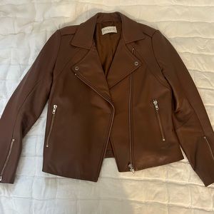 SANDRO LAMB LEATHER JACKET